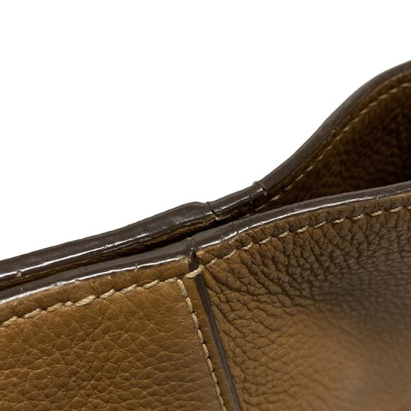 Auth PRADA - Brown Leather Tote Bag - Picture 13 of 16